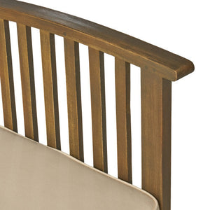Patio Set Outdoor Acacia Wood Furniture Sets - Modern Club Chair Conversation Sets with Patio Dining Table