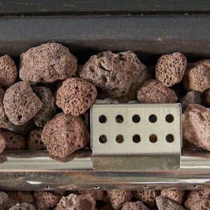 Modern Dark Grey 40" Outdoor Iron Propane Fire Pit