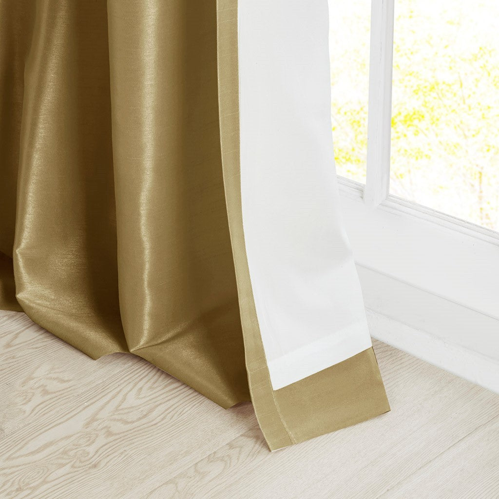 Twist Tab Lined Window Curtain Panel Bronze 50x84'
