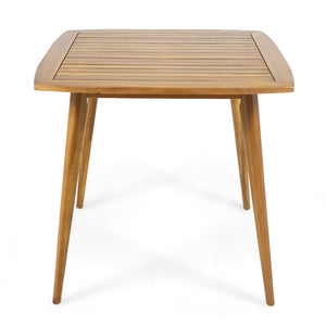 Modern Indoor Square Acacia Wood Dining Table With Toothpick Leg Design