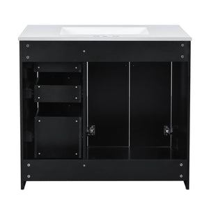 Bathroom Vanity With Sink Combo, Storage Cabinet, Freestanding Set With 3 Drawers & Soft Closing Doors
