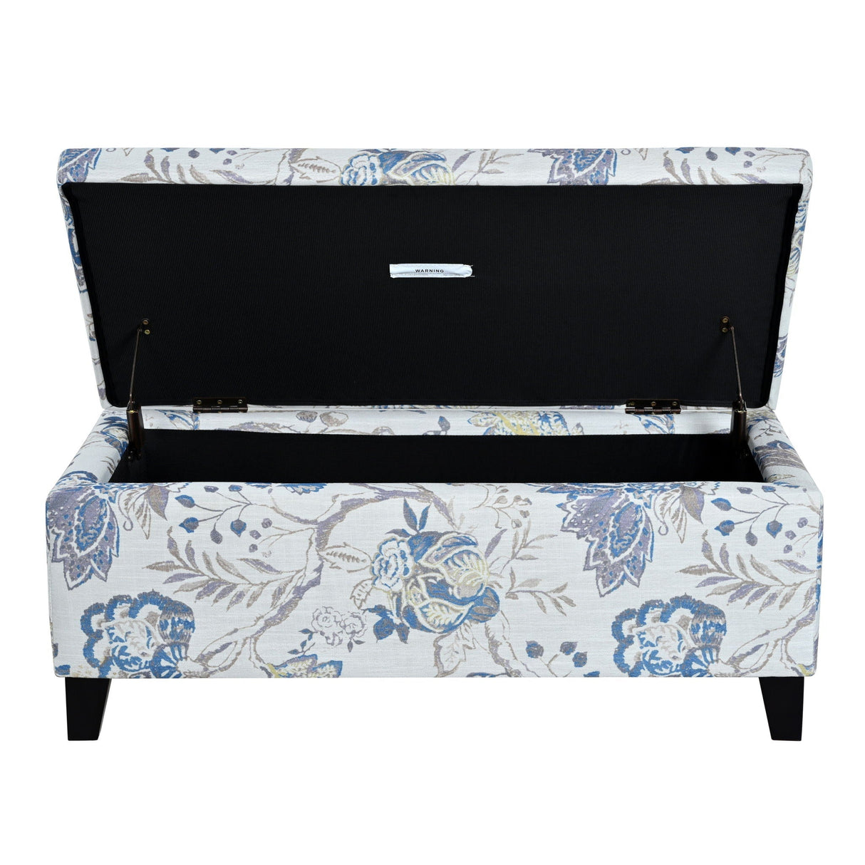 Luxury Storage Ottoman with Floral Patterned Fabric