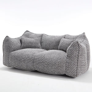 Comfortable Dual Beanbag Chair With High Resilience Foam Core For 2 People
