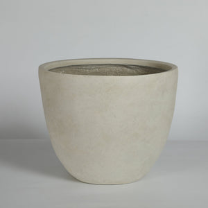 Round Concrete Planter Set of 2, Large Handmade Rustic Planter Pots
