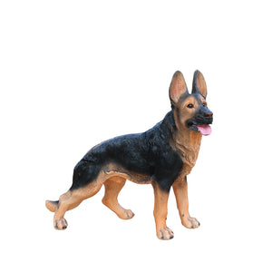 Outdoor German Shepherd Dog Statue Greeter Garden Decor