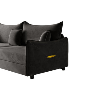 King Pull Out Sofa Bed, 3-In-1 Convertible Bed With 3 Pillows