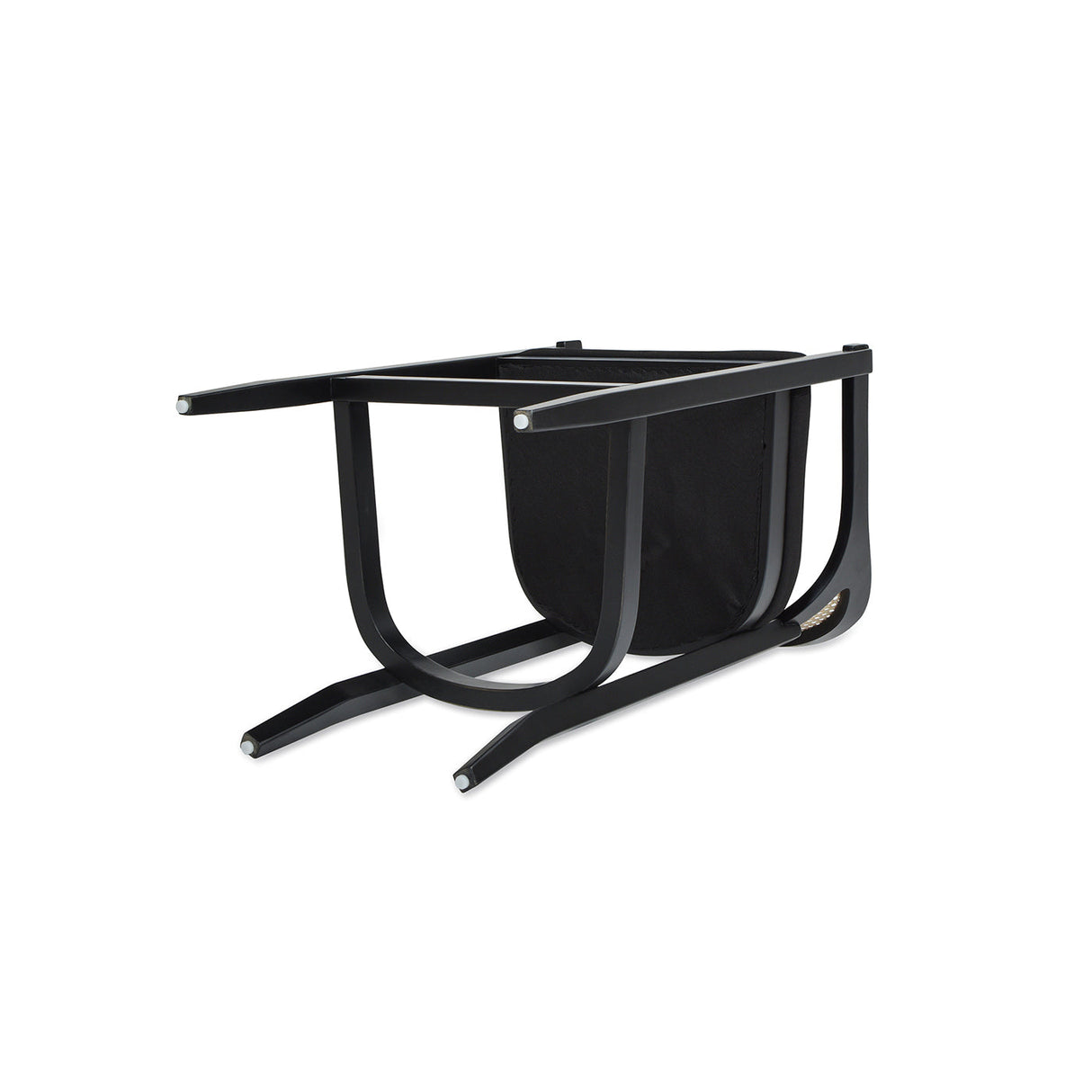 Americana Mid-Century Modern 30.5' Cane Back Bar Stool, Jet Black