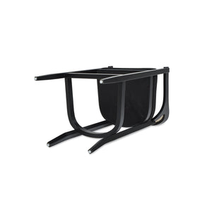 Americana Mid-Century Modern 30.5' Cane Back Bar Stool, Jet Black