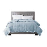 Lightweight Down Alternative Blanket with Satin Trim