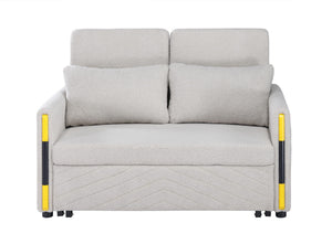 Percy - Teddy Sleeper Loveseat With Dual-Pull Sleeper Design