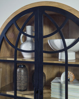 Gwenwich - Accent Cabinet - Natural / Black