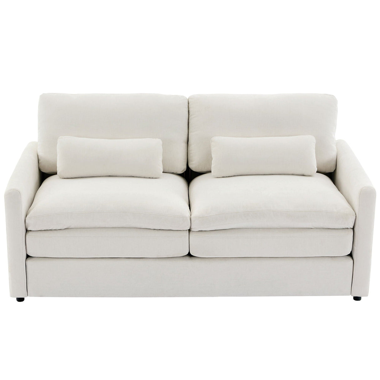 Cozy Upholstered Cushion Loveseat Sofa For Living Room