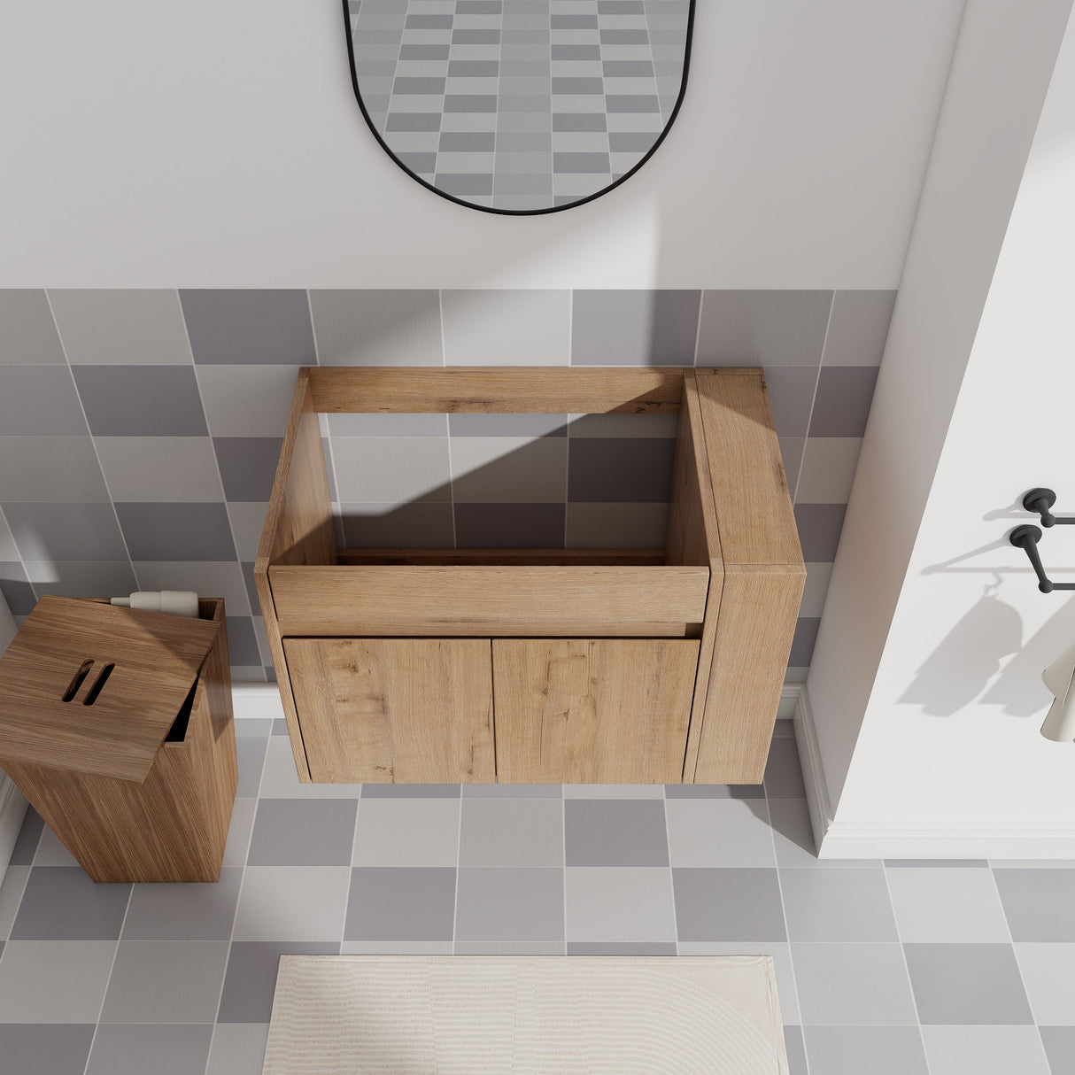 30 Inch Bathroom Vanity With Open Shelf