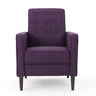 Mid-Century Modern Recliner With Button Tufted Waffle Stitch