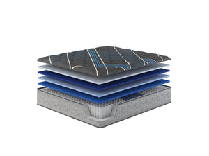 Restonic comfort care 14' hybrid mattress, individual pocketed coil mattress , medium comfort