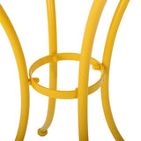 Bright Finish Colmar 3-Piece Yellow Iron Bistro Set
