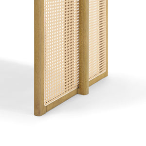 Natural Color Rubber Wood Dining Set with Plastic Rattan