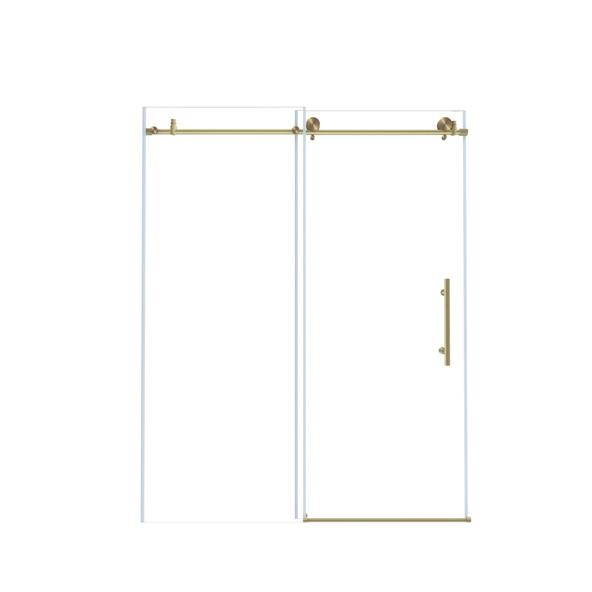 Frameless Shower Door, Smooth Sliding Tracks