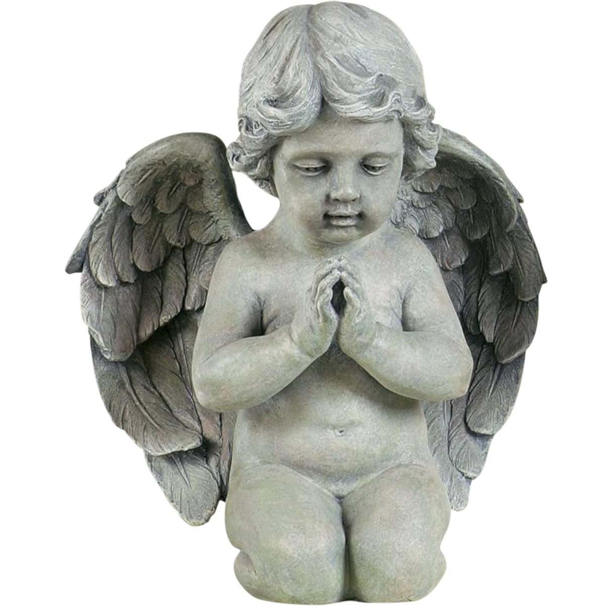Sitting Cherub - 9.5 inch Garden Statue -