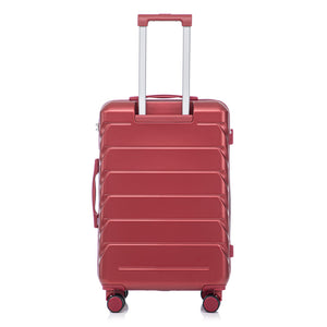 Set 3PCs 20'/24'/28' ABS Spinner Wheel Luggage Wine Red