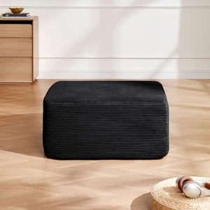 Black Corduroy Ottoman