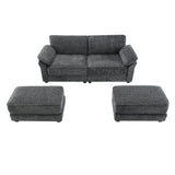 The Adelle Adaptable Gray Chenille Modular Sofa Bed
