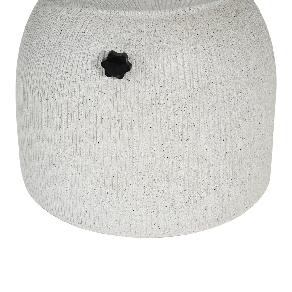 Odelia MGO Outdoor Patio Side Table Umbrella Base with Sand-filling DesignWhite Marble Finish