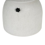 Odelia MGO Outdoor Patio Side Table Umbrella Base with Sand-filling DesignWhite Marble Finish