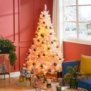 HOMCOM 6' Tall Prelit Christmas Tree