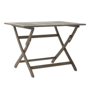 Blissique Outdoor Foldable Wood Dining Table with Slat Design