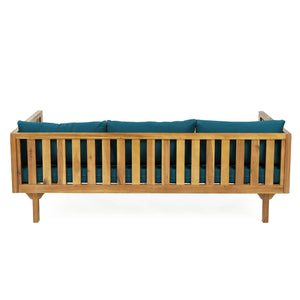 Claremont 3 Seater Daybed Teak Acacia Wood Water Resistant Cushions