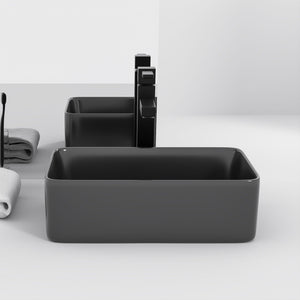 Modern European Design Ceramic Rectangular Vessel Bathroom Sink