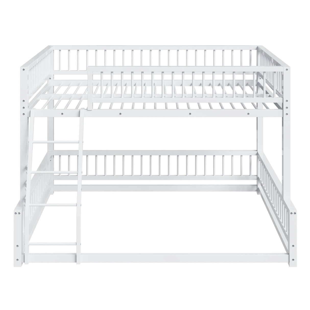 Bunk Bed With Ladder And Safety Guardrails