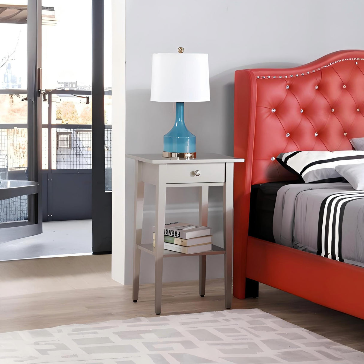 Dalton - Nightstand - Silver Champagne