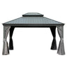 10' x 14' Hardtop Gazebo with Galvanized Steel Double Roof