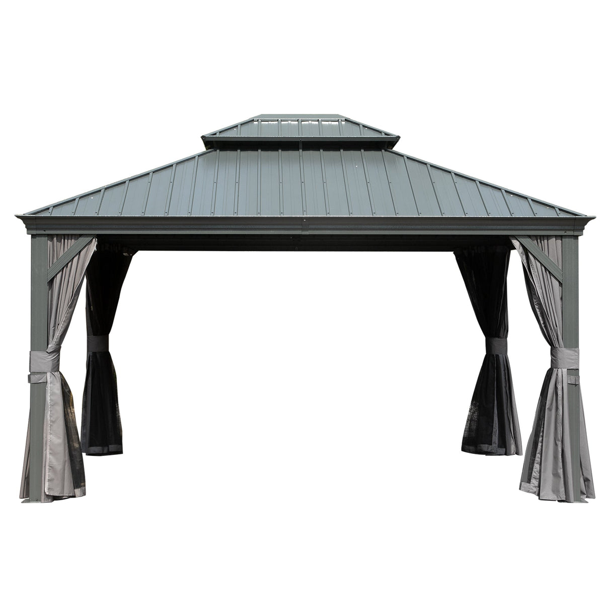 10' X 14' Hardtop Gazebo with Double Roof