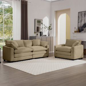 Elegant Oversized Sectional Sofa Set With Deep Seats And Flexible Layout