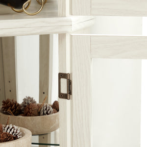 Elegant Lighted Corner Curio Cabinet