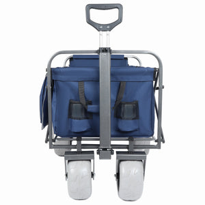 Beach Wagon with Big Wheels for Sand with 500lb Capacity - Dark Blue