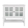 Bathroom Vanity With Ceramic Sink, Adjustable & Open Shelf
