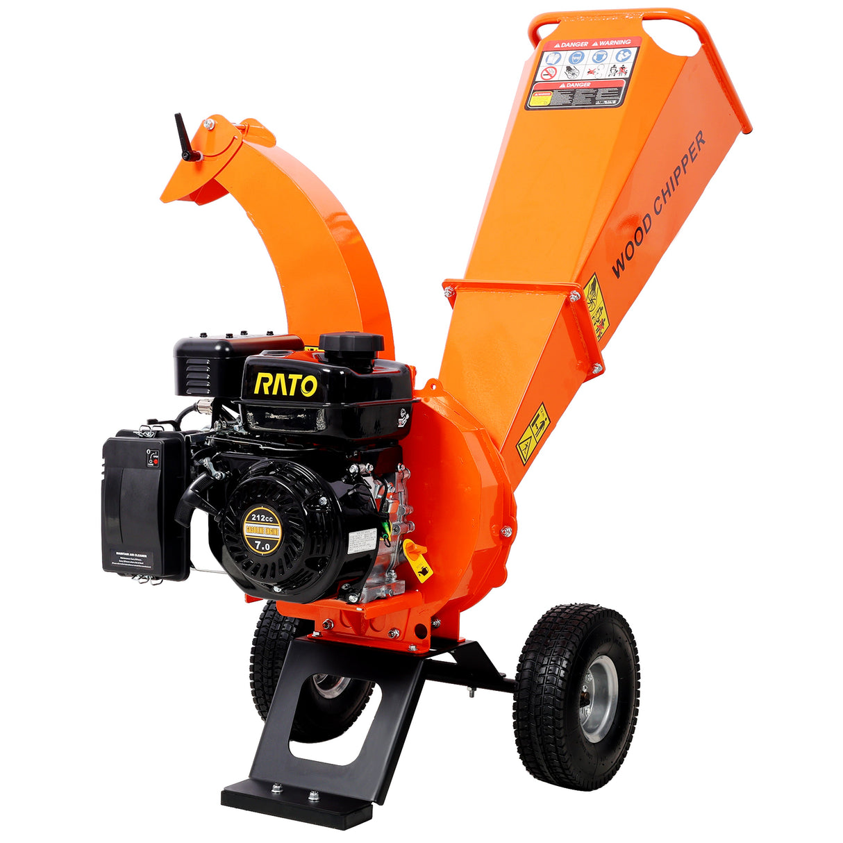 Wood Chipper Shredder Mulcher Heavy Duty 7 HP 212cc
