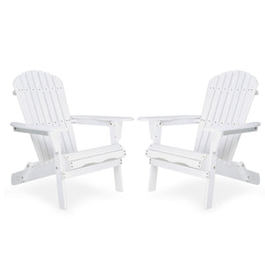 Lounge Patio Chair For Garden Outdoor Wooden Folding Adirondack Chair (Set of 2) Solid Cedar Wood Lounge Patio Chair For Garden