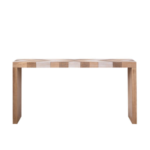 Modern Console Table, 62' Long Entryway Table with Chevron Patterned Top, Manufactured Wood Sofa Table for Hallway, Living Room, or Office
