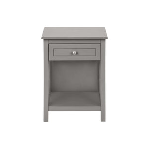 Accent End Table, 2 Tier, Storage Drawer, Transitional Style