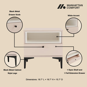 Amara - Nightstand With 1 Drawer