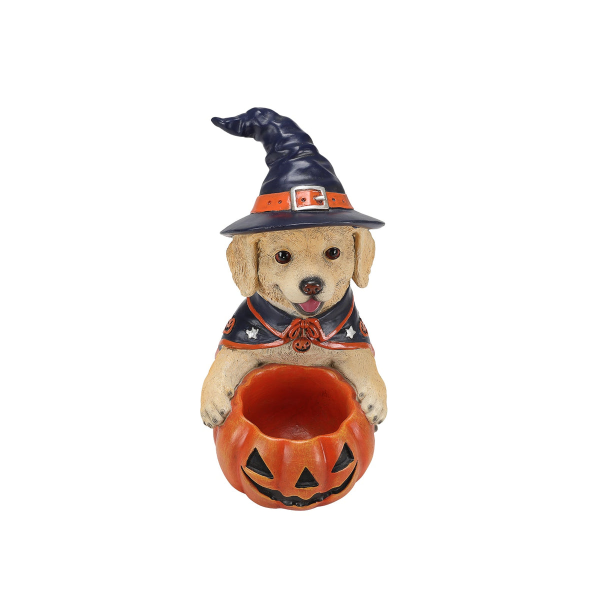 Halloween Labrador Retriever Witch Puppy Figurine