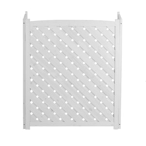 3 Panel Outdoor Air Conditioner Fence Screen, Privacy Fence - White