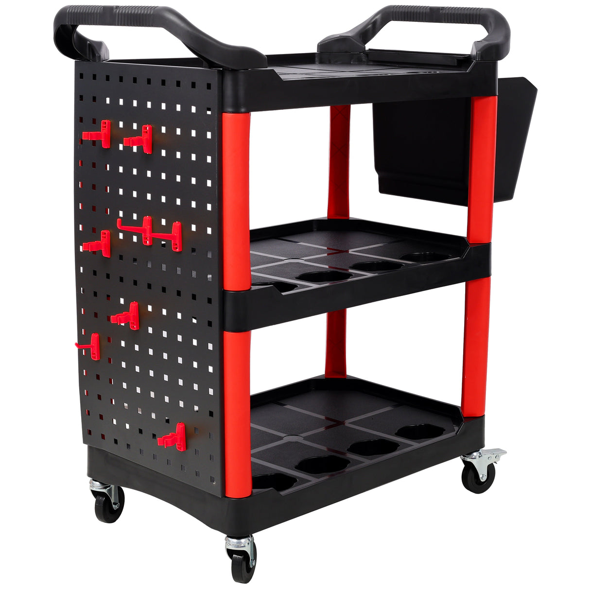 3 Tier Rolling Auto Detail Cart with Wheels