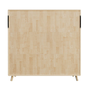 8 Compartment Storage Cabinet With Fixed Shelves For Books - Wood