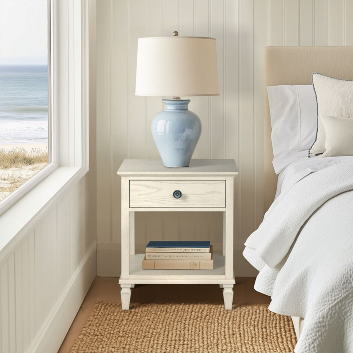 Victoria - Bedside Table With Drawer And Shelf